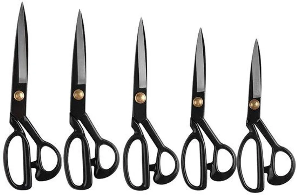 Lot de 5 ciseaux de couture pour vêtements et découpe de tissu précis