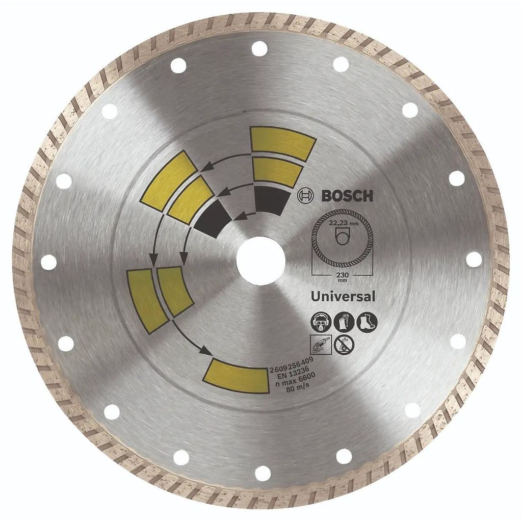 Bosch 2 609 256 408, Schneidedisk, Beton, Dachziegel, Sandstein, 12,5 cm, Jede Marke, 2,22 cm, 2 mm