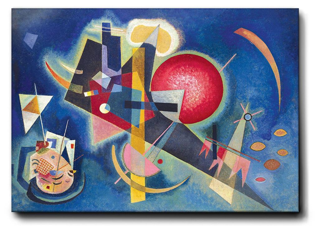 Giallobus - In Blau - Vassily Kandinsky - 140L x 100B cm - Bild - Premium Loom Canvas mit hoher Dicke