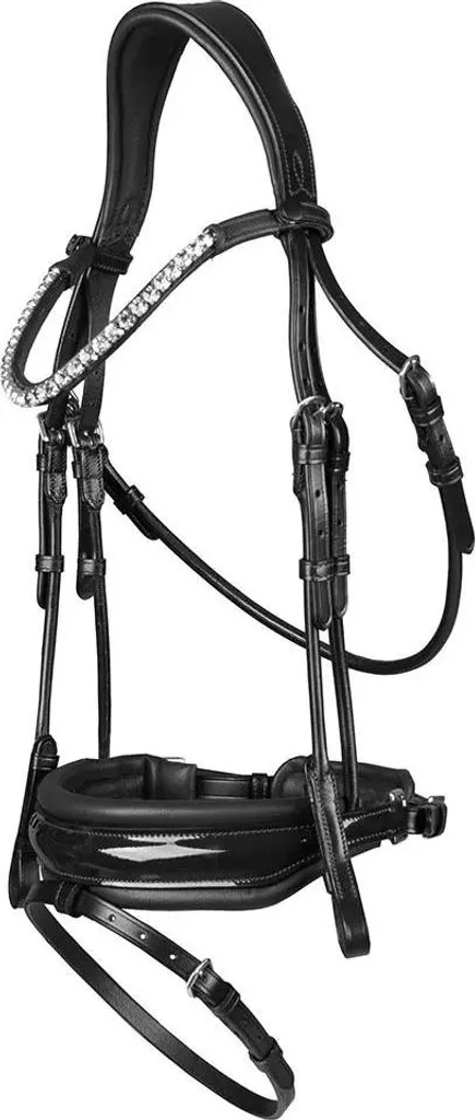 Bridon Horka Filius Noir Cob en cuir de qualité pour l'équitation