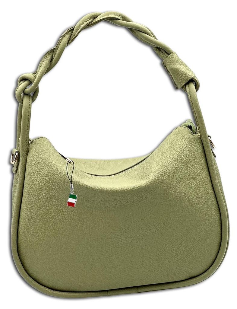 Florence Leder Tasche Damen Handtasche hellgrün 8x35x27cm OTF852L2