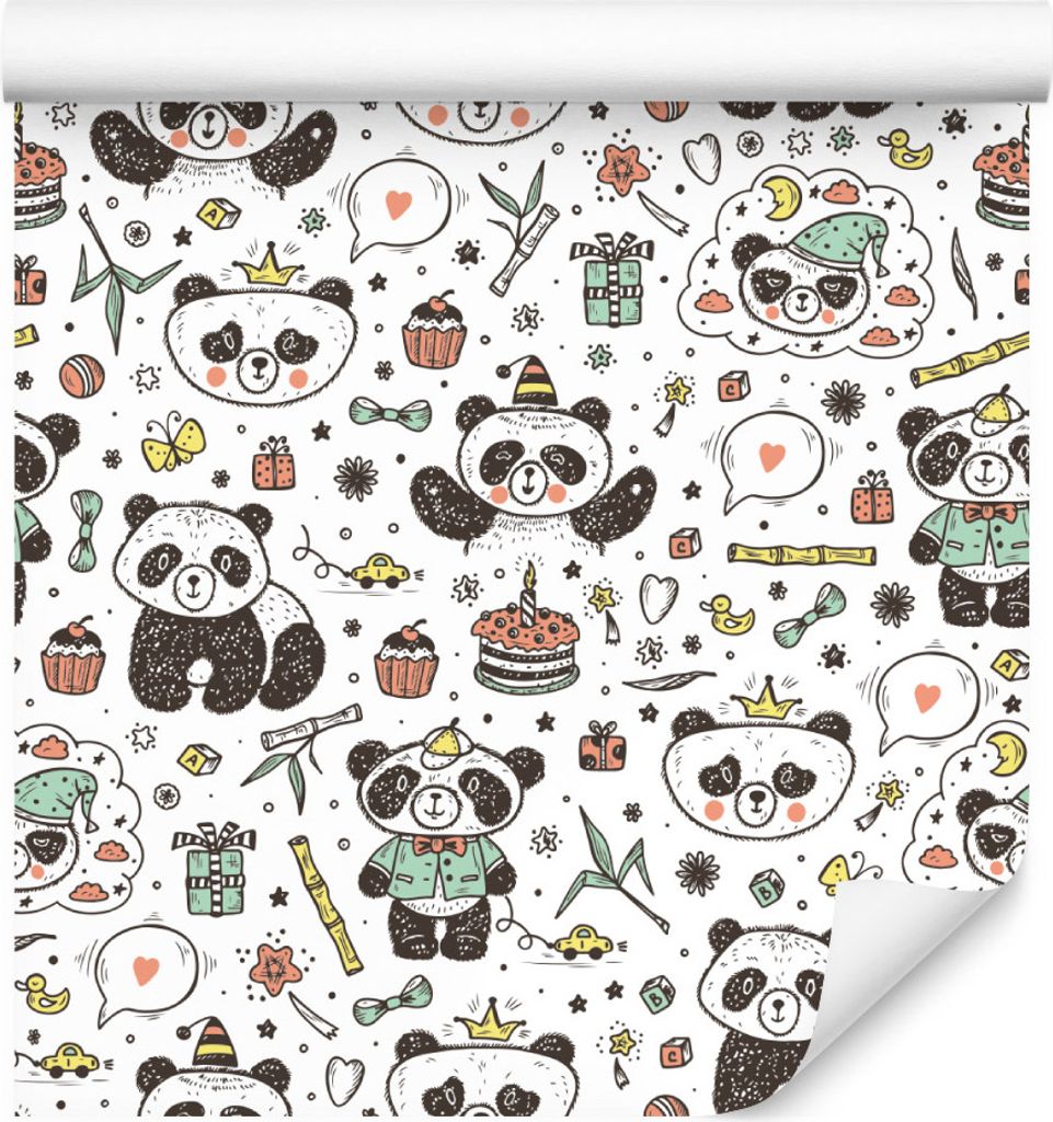 10m VLIES TAPETE Rolle Kinderzimmer Tiere Pandas Autos Sterne Monde XXL