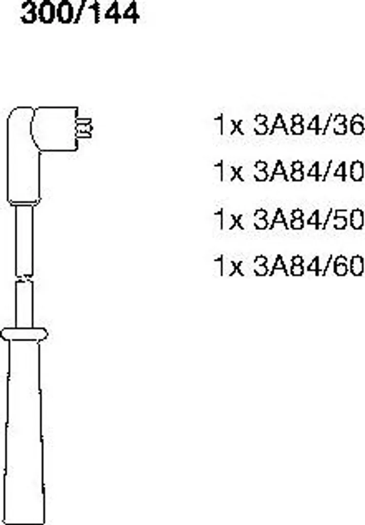 BREMI 300/144 Set cavi accensione OE 0K30A18140A compatibile con Rio