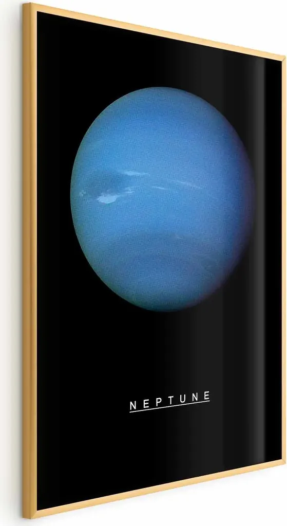 Poster Nettuno 40x60 cm con cornice dorata senza margine