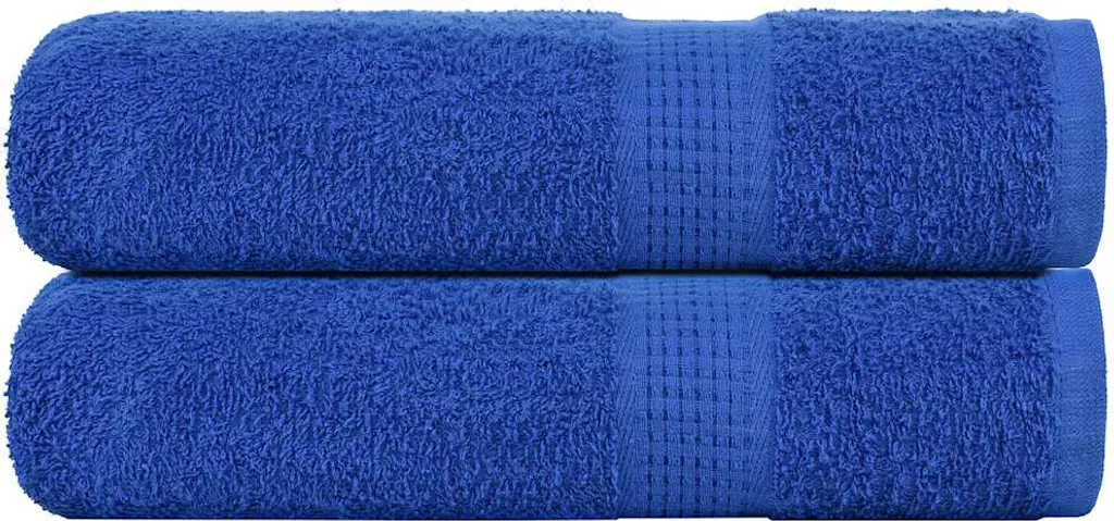 Duo Asciugamani Blu Design 50x100 cm | Eleganza in 100% Cotone 360g
