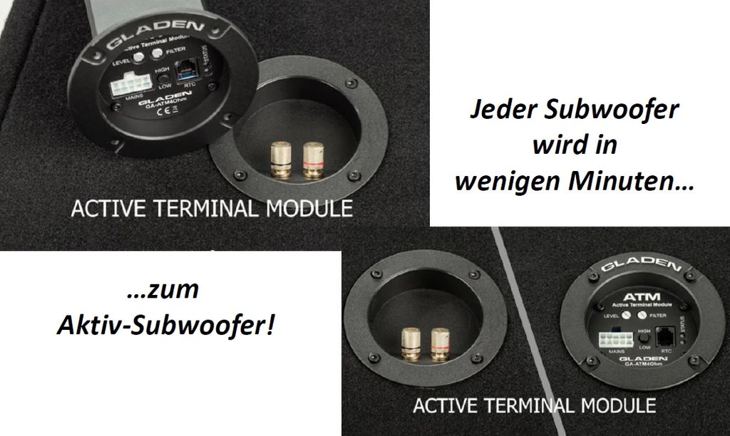Gladen ATM-Modul - 200 Watt an 4 Ohm RMS Aktivmodul