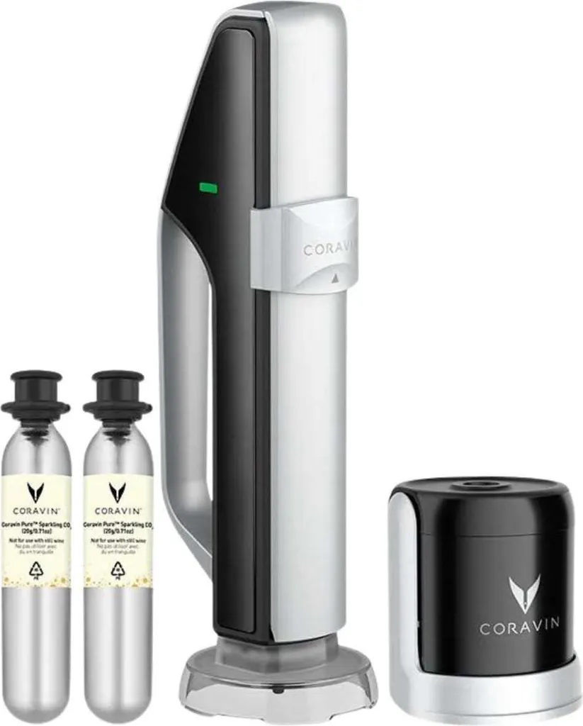 Coravin Sparkling pour Ne Plus Jamais Jeter de Champagne Éventé ou Plat