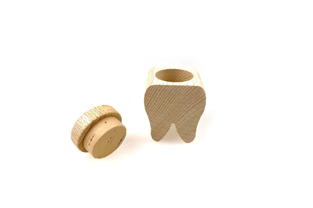 Frohstadt Milchzahndose Aus Buchenholz - Mit Foto & Archivkarte