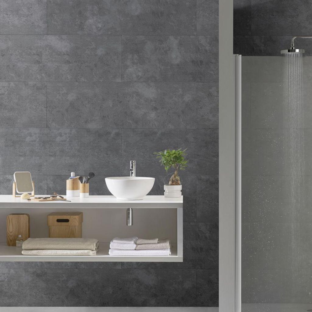 Grosfillex Kunststoffpaneele Element Compact 120 x 37,5 8 mm Beton anthrazit