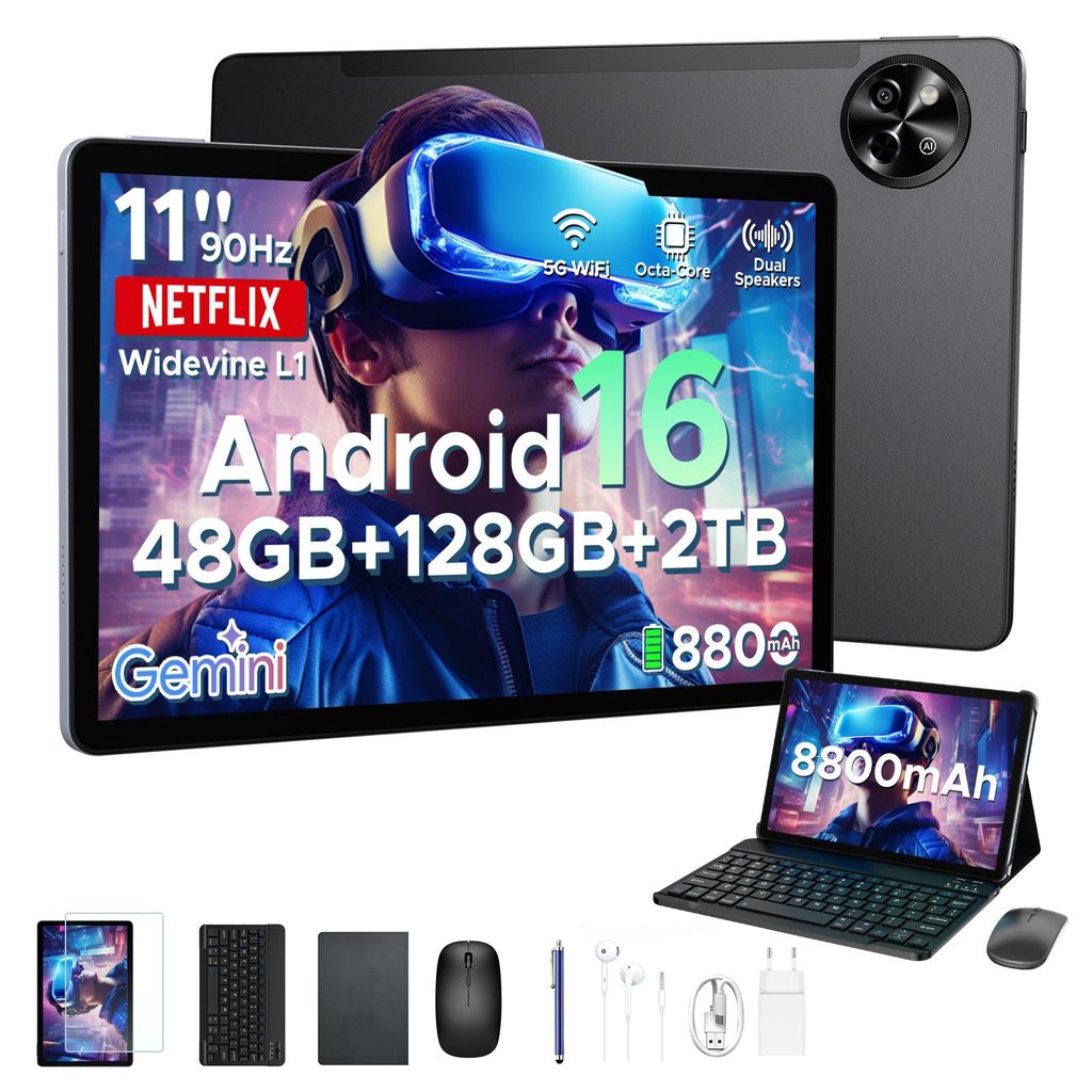 Tableta POCKAM P11, Android, 16 GB de RAM (8+40), 48 GB de Imagen del producto 