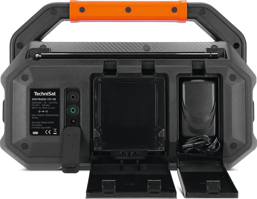 Radio Numérique DAB+ IPX4 Technisat DigitRadio 231 OD Noir Antichoc - 4