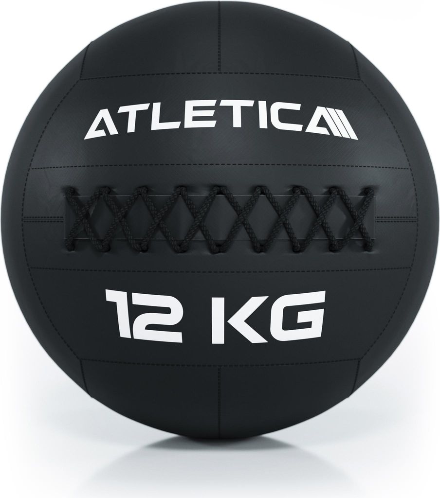ATLETICA WallBalls | 12kg | Aus strapazierfähigem Kunstleder | Ø 35 cm
