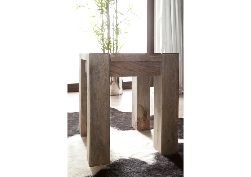 Tabouret robuste pour petits espaces en bois de palissandre gris