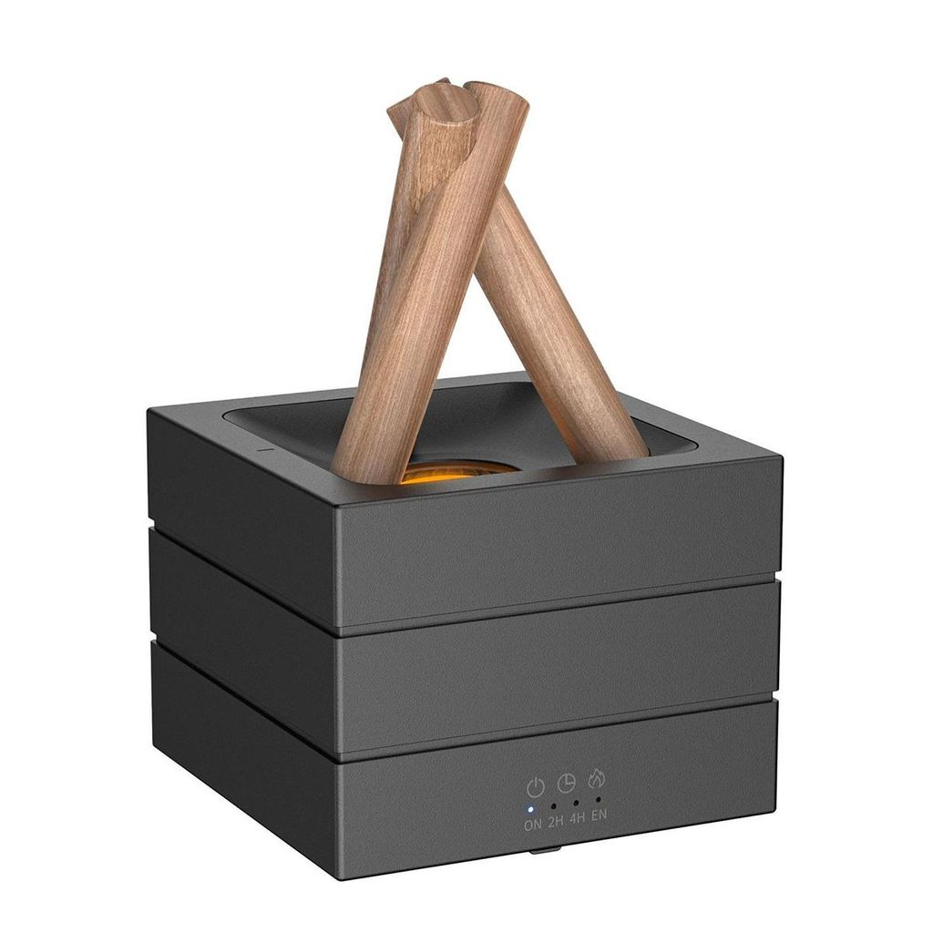 Luftbefeuchter mit Lagerfeuer-Flammen-Diffusor, 280 ml, 7-farbige LED-Beleuchtung, automatische Abschaltung bei Wassermangel, ätherische Öle