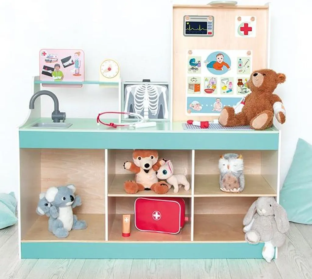 Jeu d'imitation cabinet médical Beleduc en bois avec accessoires - 3