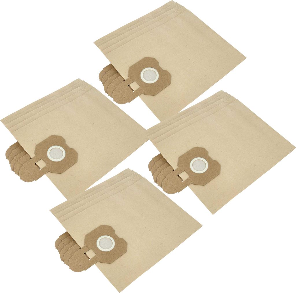 vhbw 20x Staubbeutel Ersatz für Hitachi 2032835 für Staubsauger - 32cm x 20cm braun