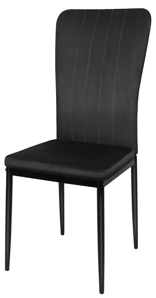 Chaises salle à manger en velours noir idéales pour repas et réception