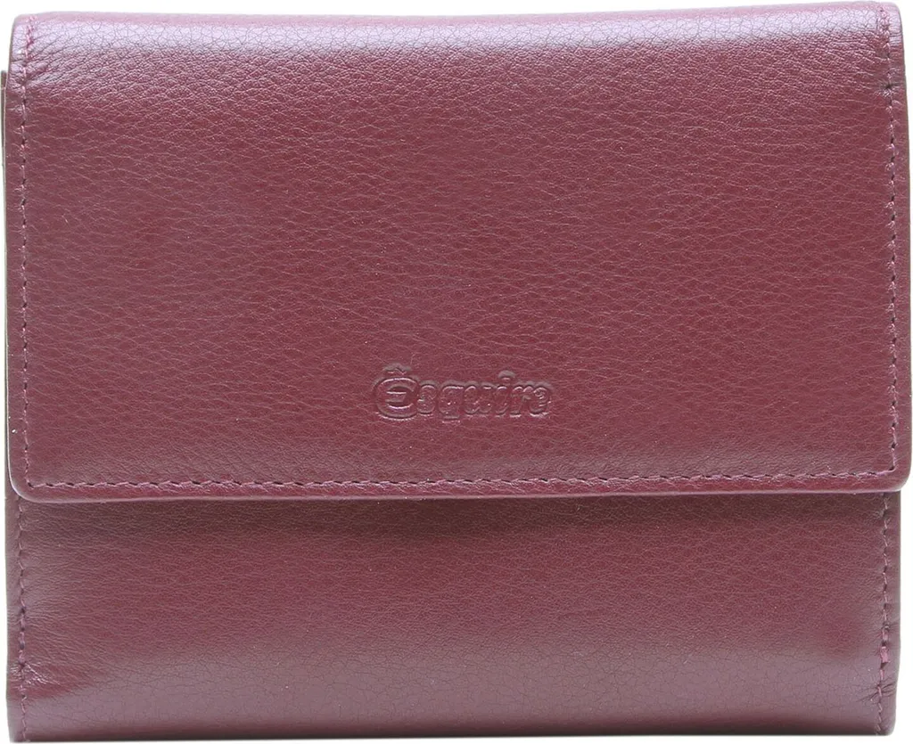 Esquire Viktoria Portafoglio Donna Pelle Bordeaux - RFID con Flap