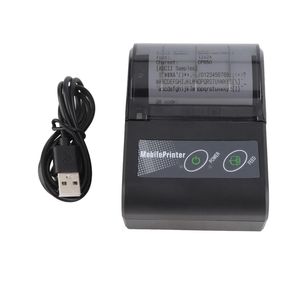 Mini imprimante thermique Bluetooth portable pour tickets de caisse
