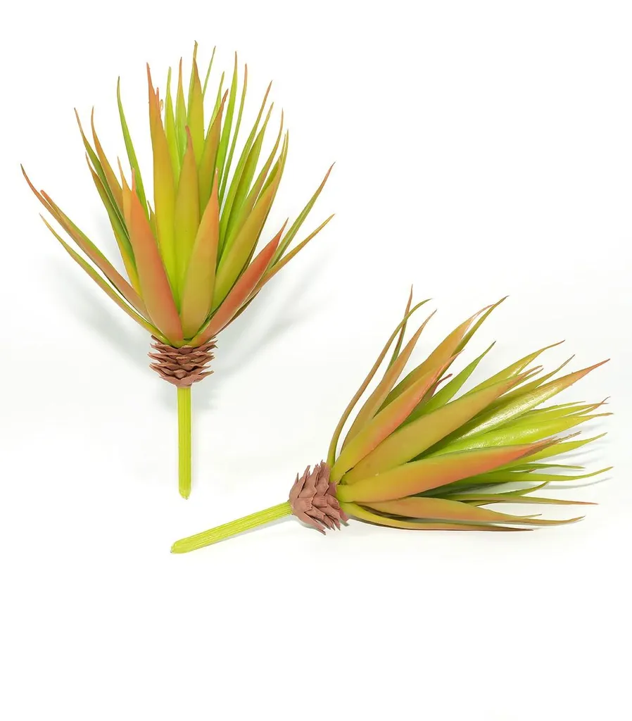 Fausse plante yucca rouge 20 cm | Déco sans arrosage maison bureau