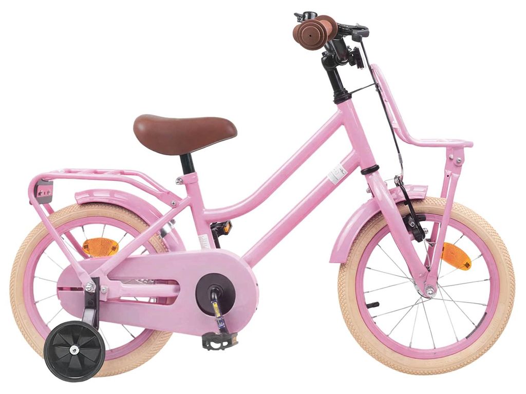 Kinderfahrrad 14 Zoll für 3-5 Jahre alt Hellrosa