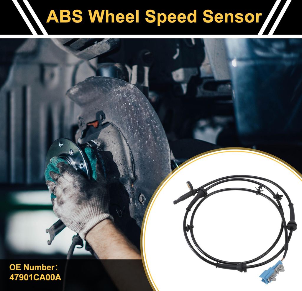ABS Radgeschwindigkeitssensor ABS Sensor Antiblockiersystem Sensor Nr.47901CA00A für Infiniti Fx35 2003-2007 1 Stück Hinten Links