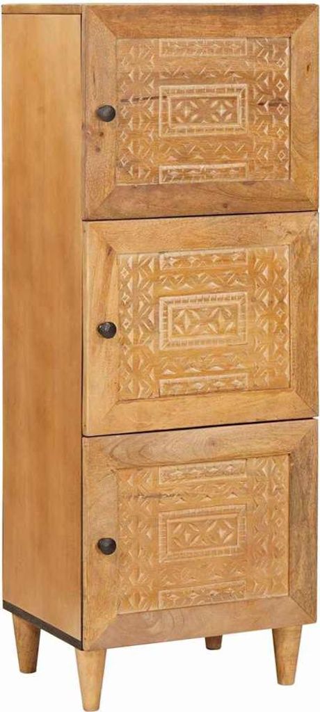 Hochboard Hellbraun 40 x 33 x 110 cm massives Mangoholz