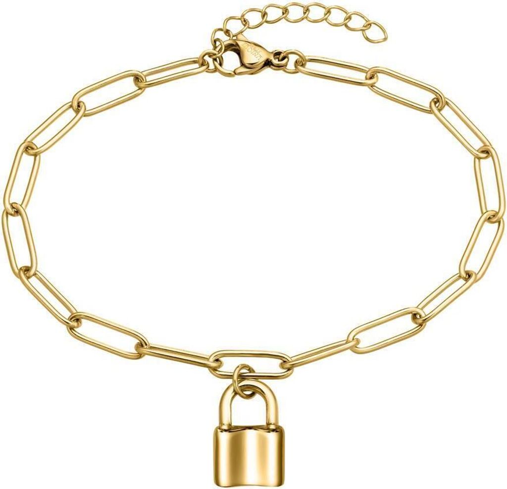 Damenarmband mit Vorhängeschloss von JEWLIX, Edelstahl, Produktbild 