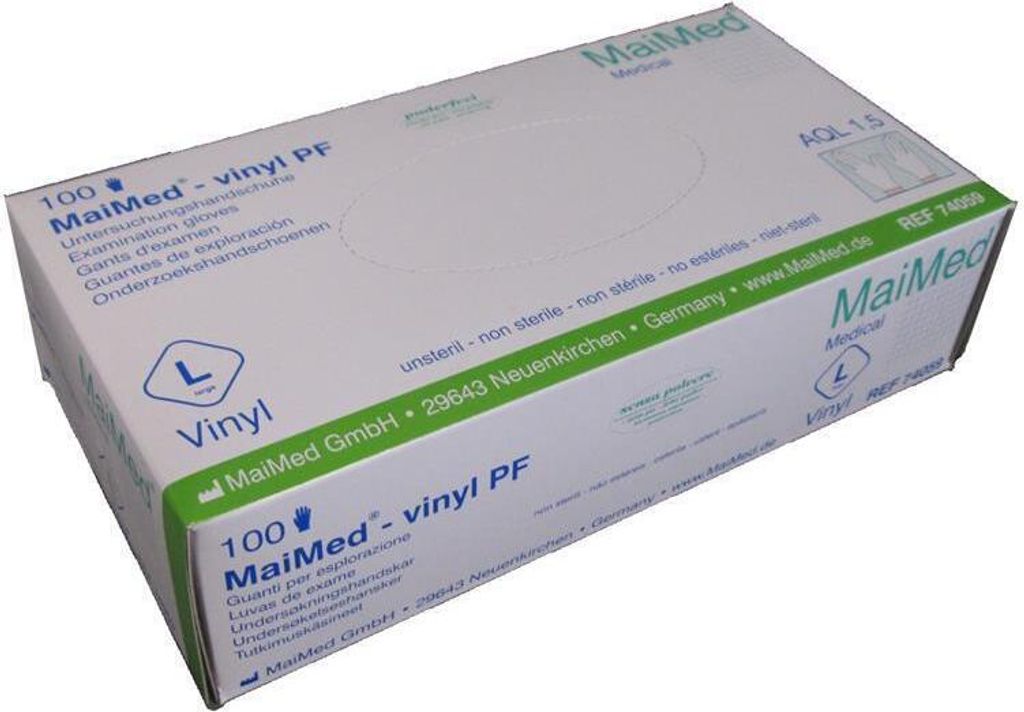 MaiMed Einmalhandschuhe Vinyl Größe L Produktbild 7
