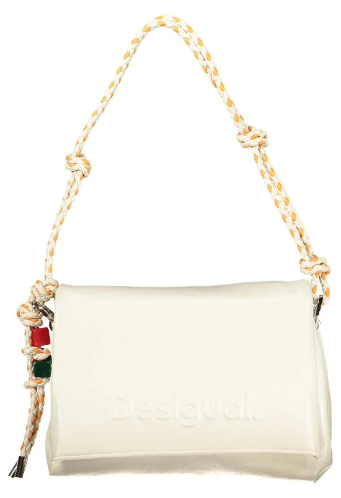 Petit sac à main blanc chic bandoulière ajustable et multi-compartiments