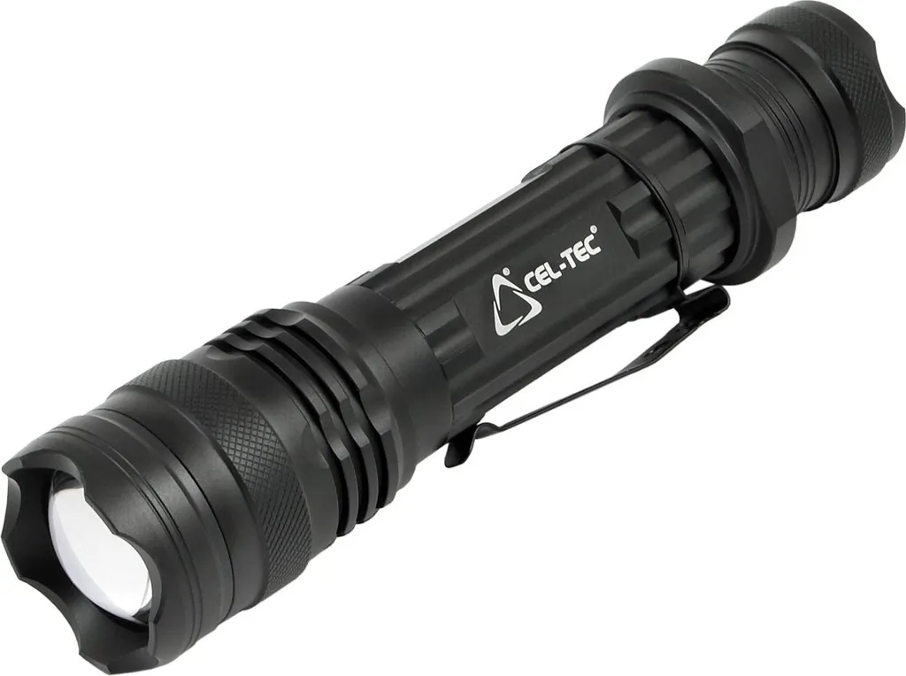 Torcia LED CEL-TEC FLZA-375 APOLLO Ricaricabile Zoom 375 Lumen Nera