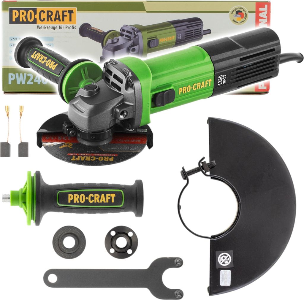 Procraft PW2400ES Winkelschleifer 1350 Watt 125 mm