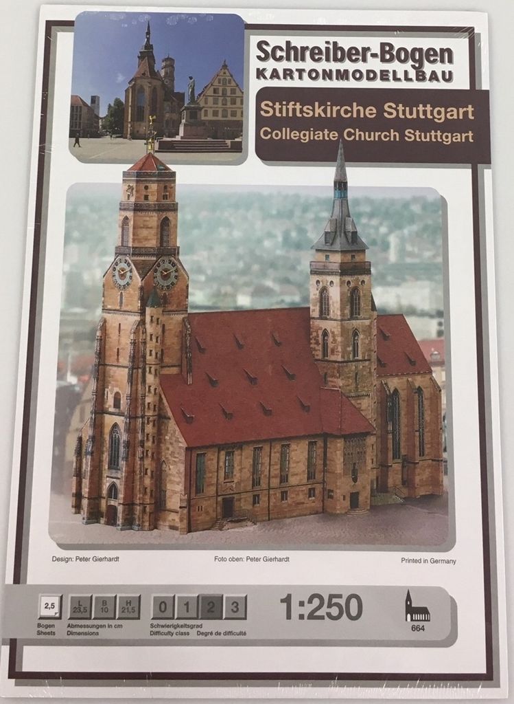 Schreiber-Bogen Kartonmodellbau Stiftskirche Stuttgart Z