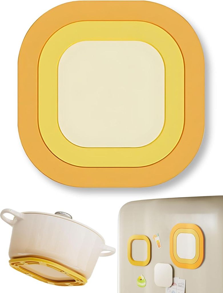 3-in-1 Silikon Untersetzer Set, Magnetische Untersetzer für heiße Töpfe und Pfannen, Hitzebeständig, rutschfest, Wiederverwendbar Topfuntersetz...