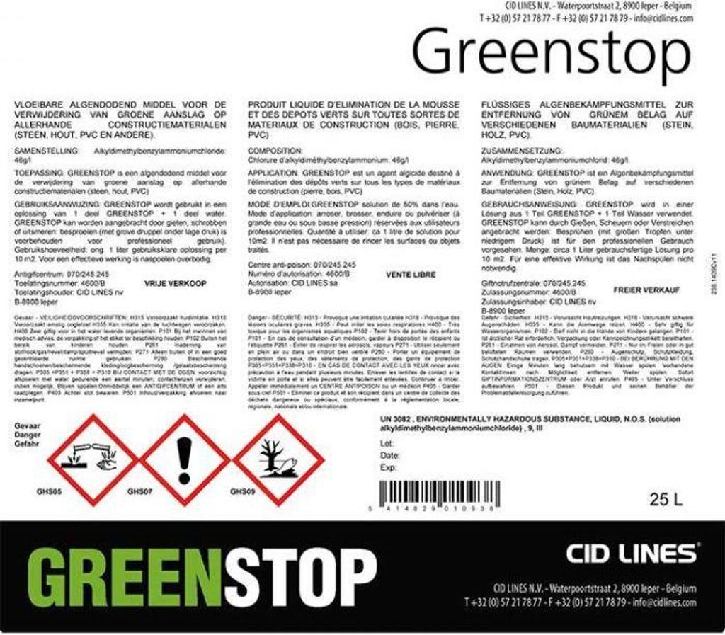 Grünstop Grünbelagsentferner für alle Materialien - 5L Produktbild 