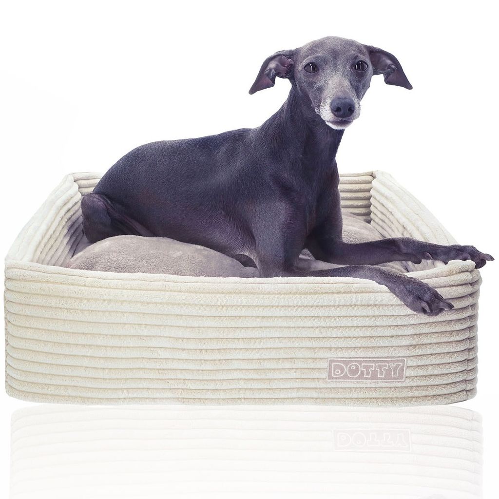 DOTTY Hundesofa CUBE Hundebett Hundekissen Tierbett Katzenbett Hundekorb Schlafplatz Größe S (42 x 42 cm)