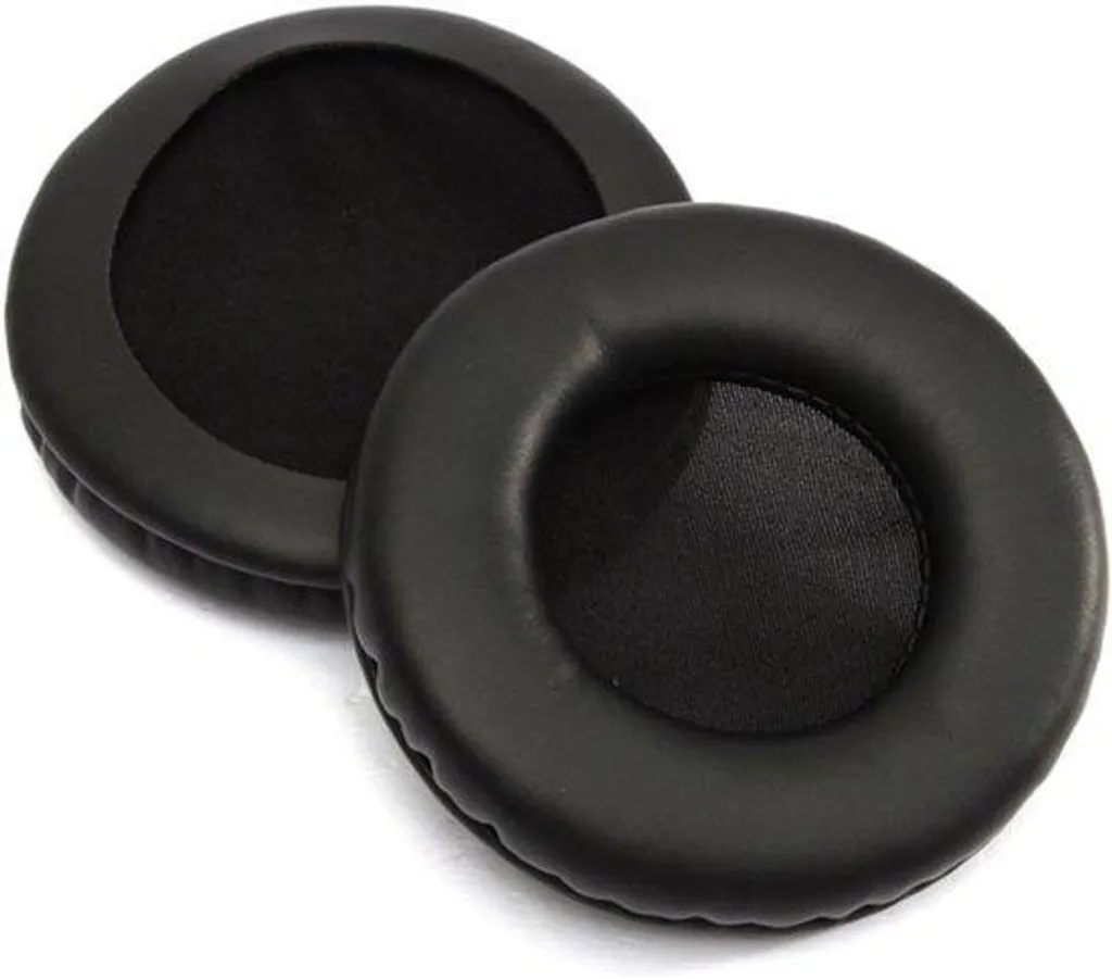 Coussinets pour casque DJ de rechange noirs en similicuir résistant