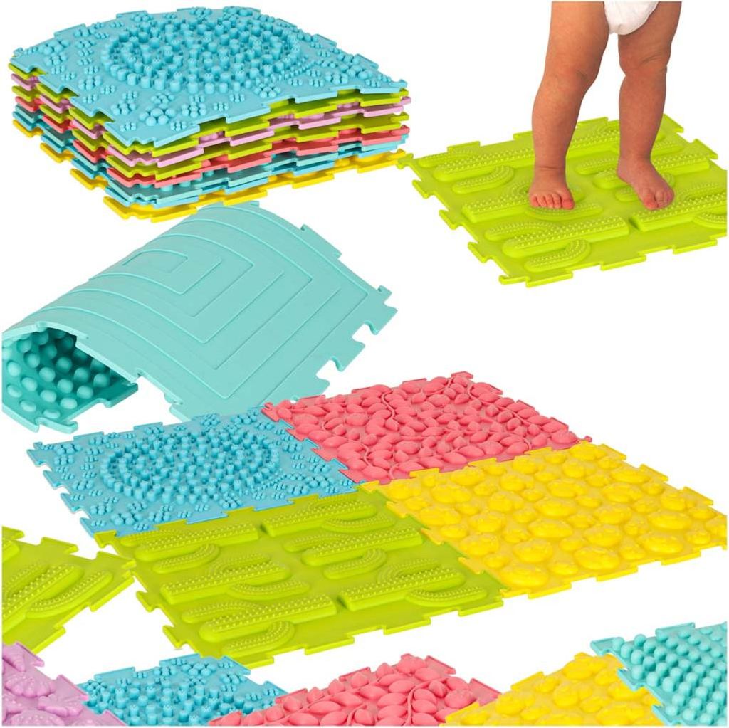 Sensoryczna mata do masażu stóp Montessori, 8 sztuk, Zdjęcie produktu 