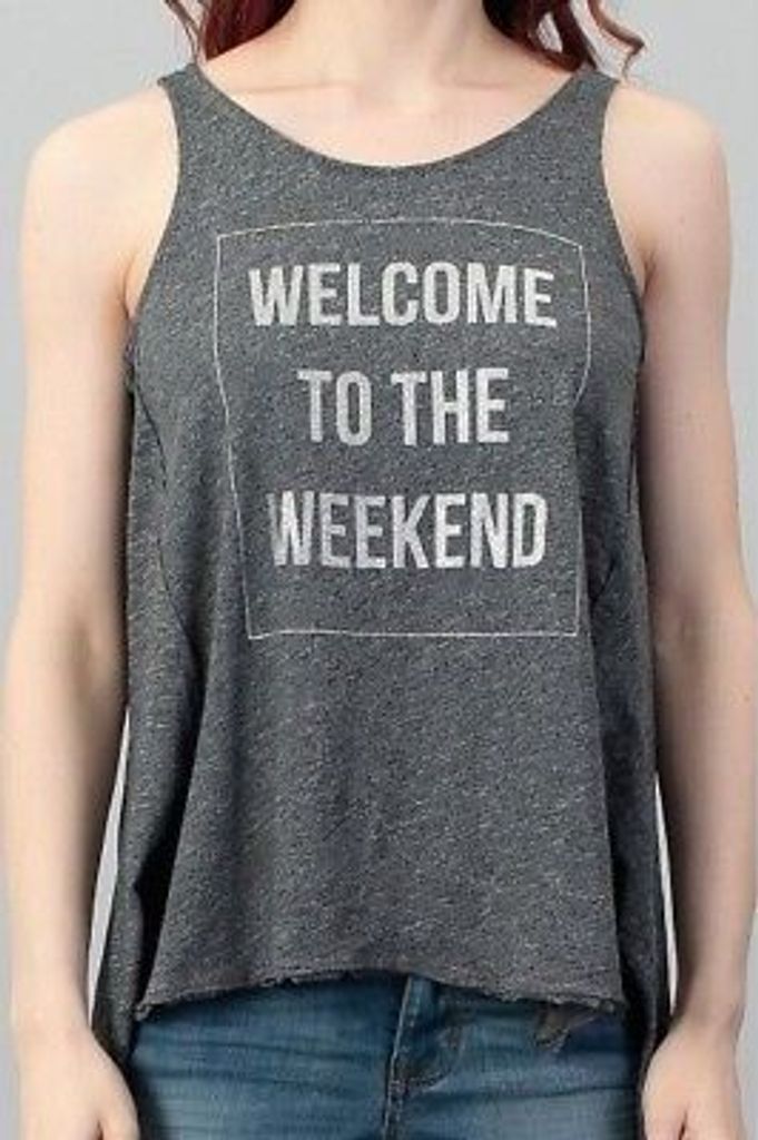 Tom Tailor Damen Top Shirt Grau mit Schriftzug Gr. M Produktbild 