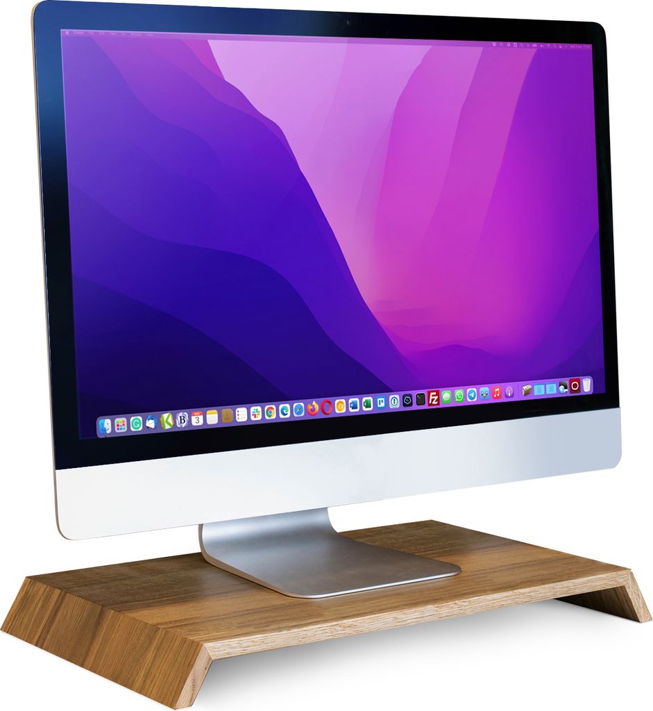 Monitorständer LUI Eiche 9 cm Höhe Dunkel