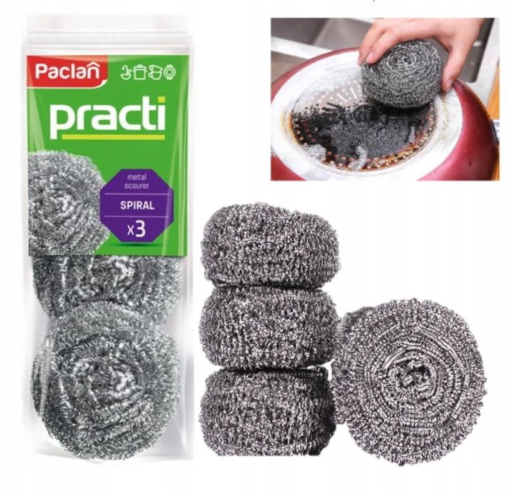 Spugna per la cucina Practi – Spugna abrasiva a spirale, Immagine del prodotto 
