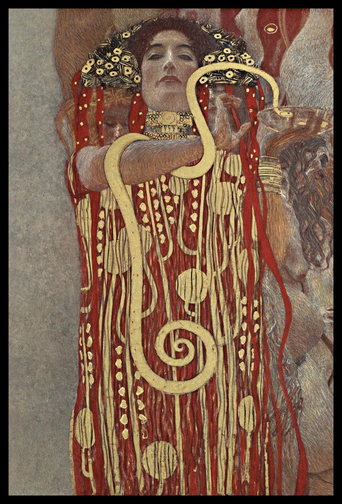 Plakat 40x60cm Hygieia, Gustaw Klimt Vintage für das Wohnzimmer