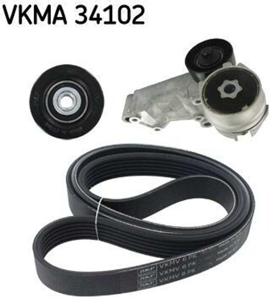 SKF VKMA 34102 Keilrippenriemensatz für FORD TRANSIT CONNECT (P65, P70, P80)