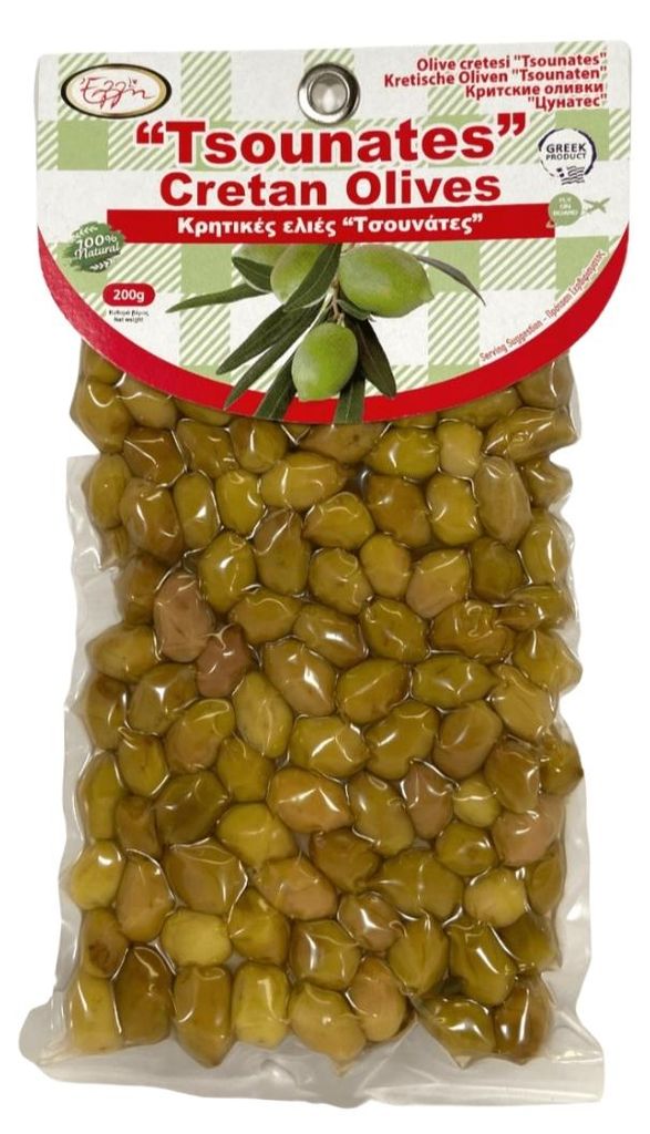 ELLIE 14701 Tsounati Kretische Oliven 200g im Vakuum ganze Produktbild 