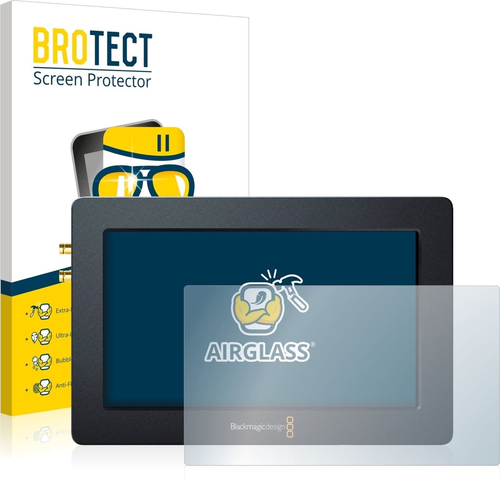BROTECT Schutzglas für Blackmagic Design Blackmagic Video Assist 4K (7.0) Schutzfolie Panzer Folie Glas Display Schutz klar