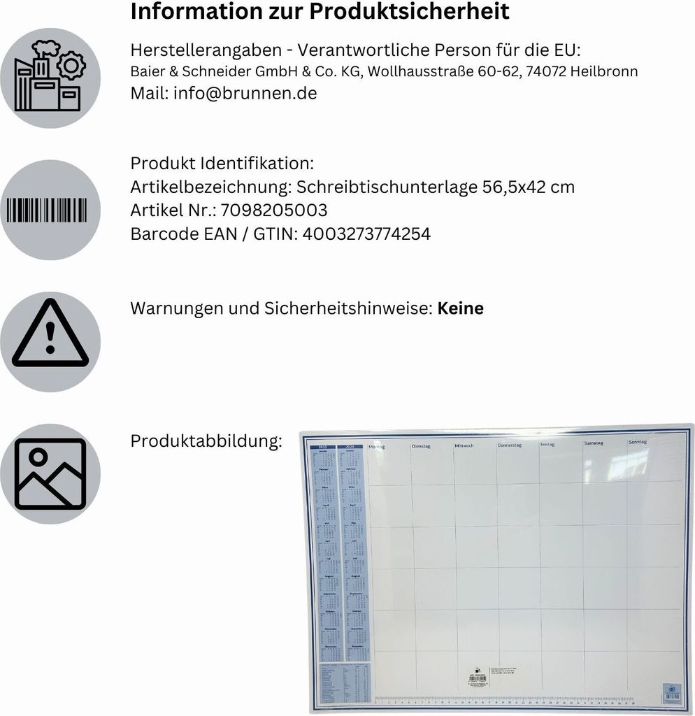 Schreibtischunterlage Schreibunterlage Papier 30 Blatt Produktbild 4