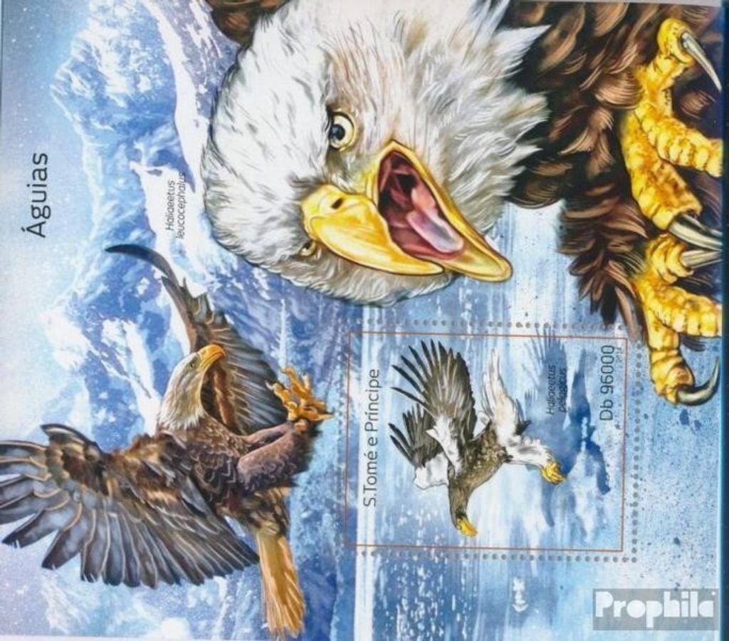 Briefmarken Sao Tome e Principe 2014 Mi Block 979 (kompl. Ausgabe) postfrisch Adler