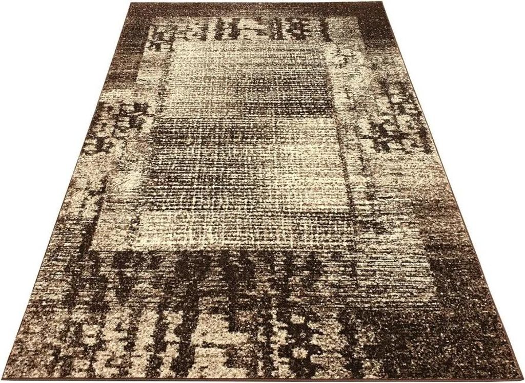 Abstrakter Stückteppich 150x300 cm DEMIAN - braun