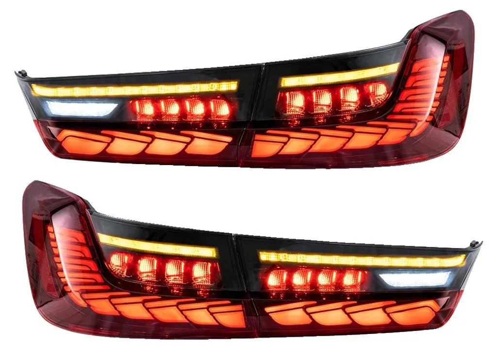Feux arrière rouge pour rénovation optique, clignotant dynamique LED