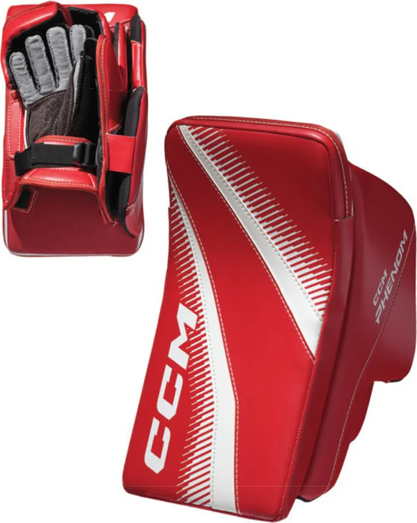 Bouclier de gardien hockey Junior CCM PHENOM blanc pour club de glace